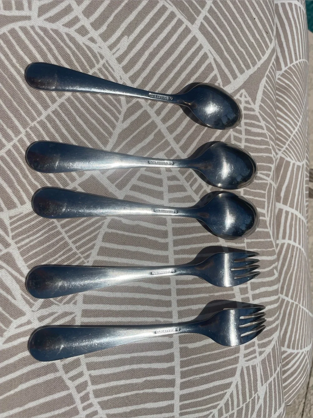 Gorham 18/10 Ribbon Edge Glossy Replacement Grandmillenial 5 piece flatware